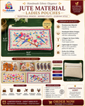 Handmade Jute Ethnic Ladies Pouch – Parrots Heritage Design | Dual Zipper Clutch