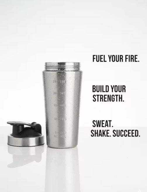 Pro Fitness Shaker Bottle 710ml | Stainless Steel | Cold Retention 4H | BPA-Free & Leak-Proof